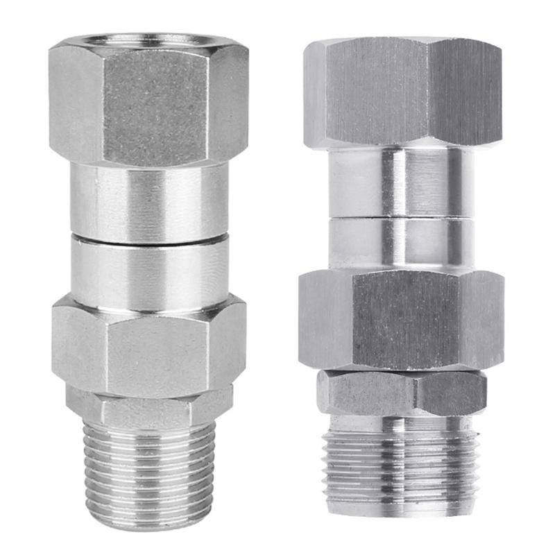 Pressure Washer Accessory 3/8'' NPT Male Thread Fitting/M22 14mm Swivel Joint Stainless Steel Quick Connector Rustproof