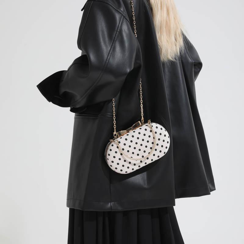 Handliche Polka Dot Tasche, Modische Unterarmtasche, Exquisite Single-Shoulder Crossbody Bag für Damen, Kleine quadratische Tasche