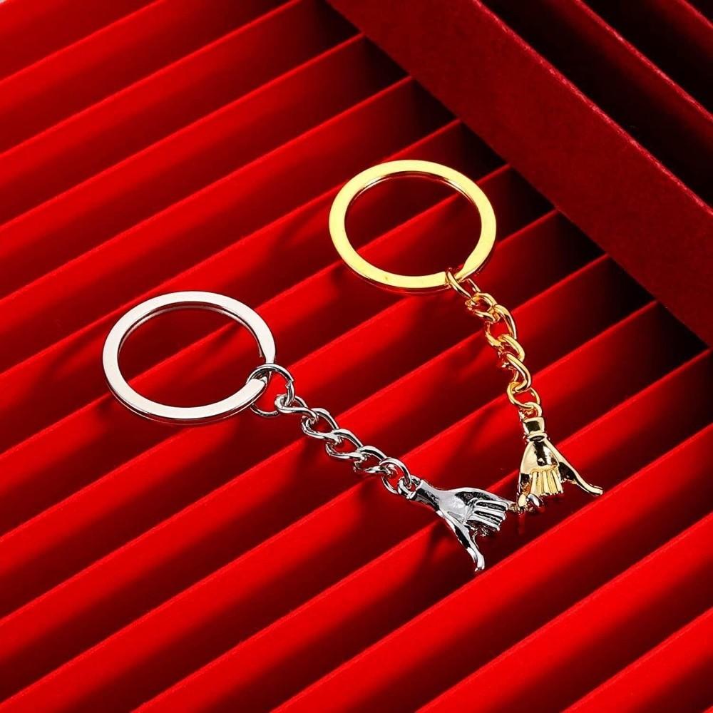 2pcs Creative Finger Key Chains Bag Charm Hand-In-Hand Keychain  New Year Gifts