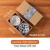 Japanese-style ceramic bowl and plate gift set with underglaze color ceramic tableware, gift set for opening events