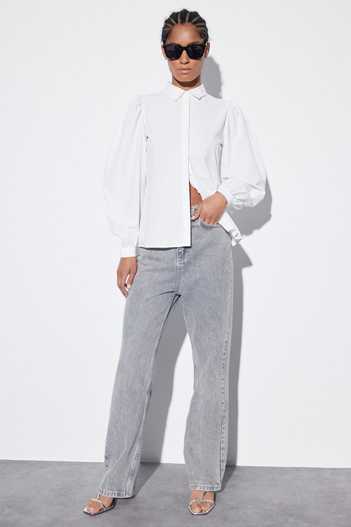 

Рубашка - Экрю - Классический крой