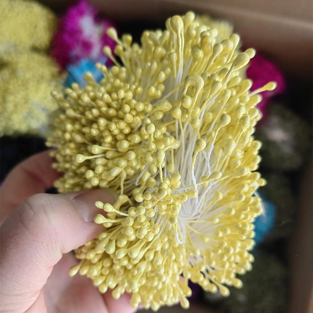 Multicolor 3mm 500pcs Artificial Sugar Flower Stamen For Craft Home Wedding Decoration Cake Decoration and DIY Pistil Stamen