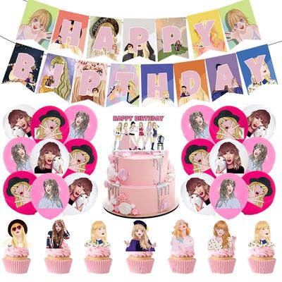 Taylor Singer Party Decorations Including Cake Topper Banner Balloon For Fans