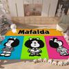 M-Mafalda Girl Floor Mat INS Style Soft Bedroom Floor House Laundry Room Mat Anti-skid Household Carpets