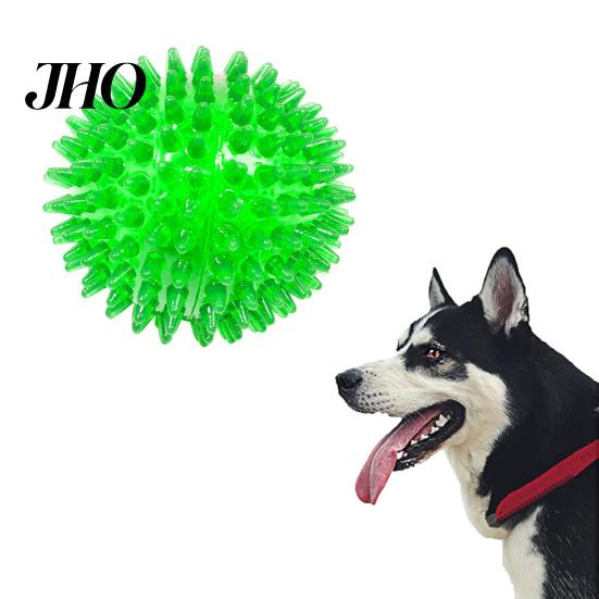 Soft Burrs Pet Toy Squeaky Dog Chewing Sound Ball Safe Teeth Cleaning Interactive Puppy Chew Balls Training Toys Supplies for Boredom Relief