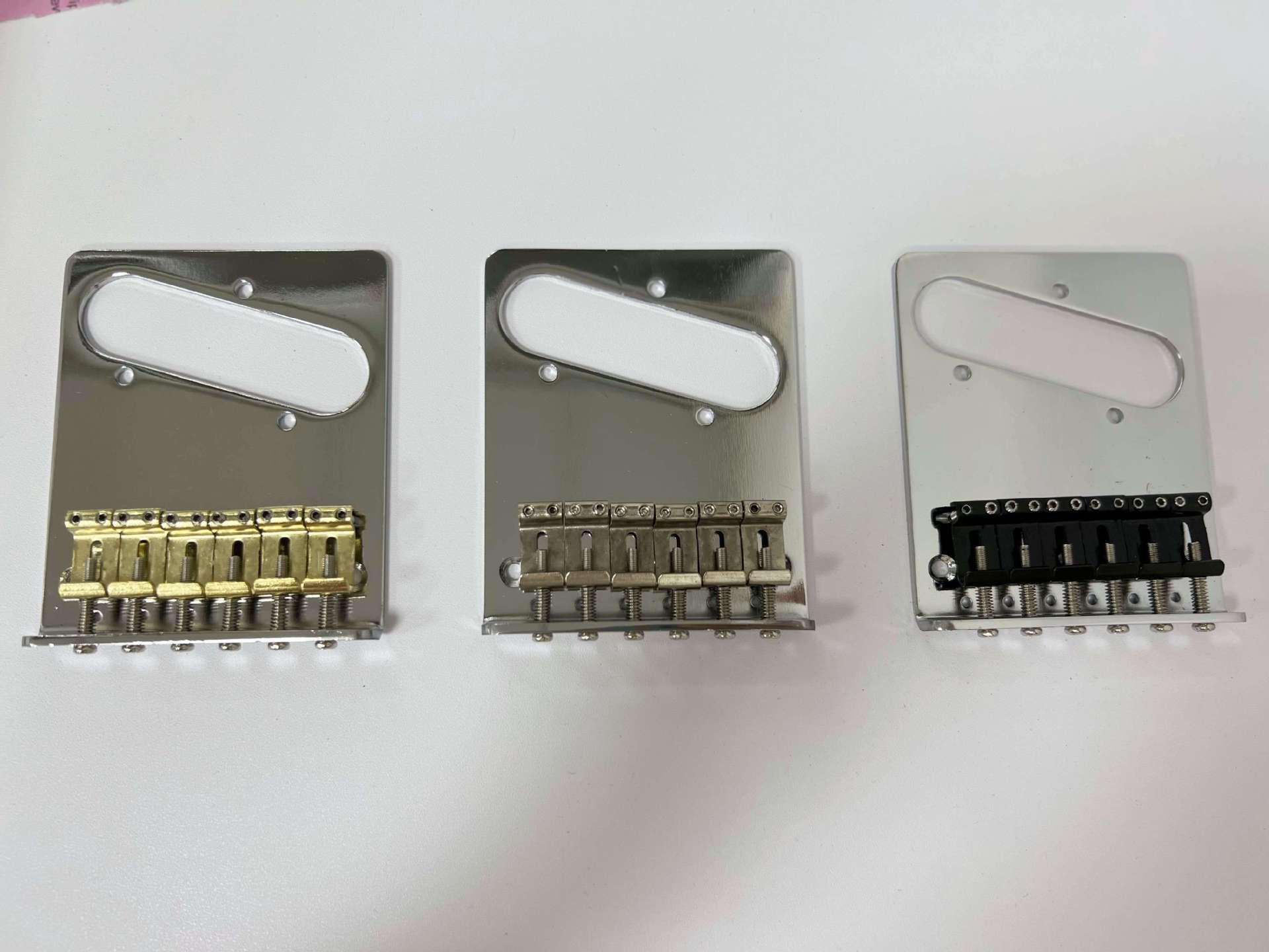 6-String TL Electric Guitar Bridge Tailpiece - Silver, Black, Gold Metal String Plate Flat String Bridge