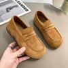 Lazy one-pedal flat-soled single shoes women's autumn 2025 texture loafers bag head retro versatile Birkenstocks women