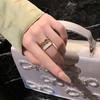 Korean Style Retro Three-Piece Adjustable Ring Set for Women - Fashionable Plain Band, Index Finger, and Open Rings - Trendy Student Hand Jewelry