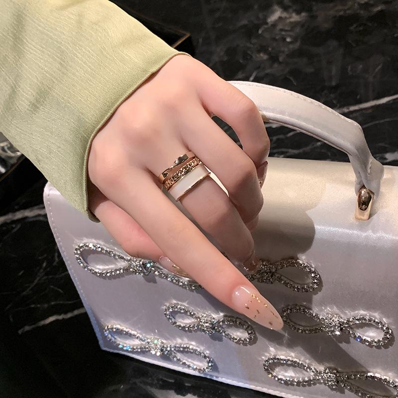 Korean Style Retro Three-Piece Adjustable Ring Set for Women - Fashionable Plain Band, Index Finger, and Open Rings - Trendy Student Hand Jewelry
