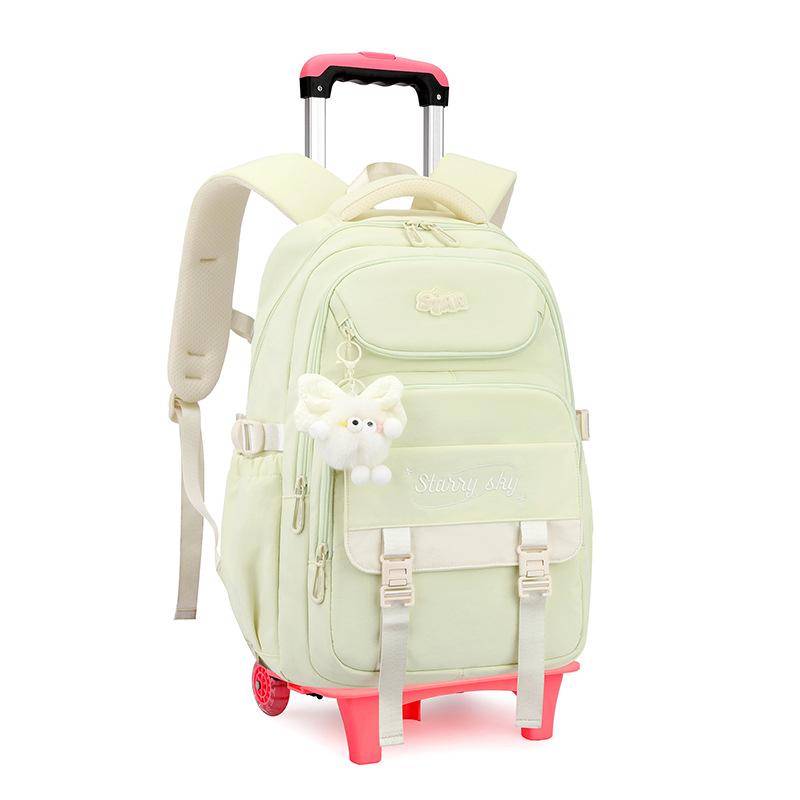 Zaino Trolley Scuola per Bambini con Ruote Zaino Studenti Borsa Libri Borsa Scuola a Rotelle per Bambine Bambini Zaino con Ruote