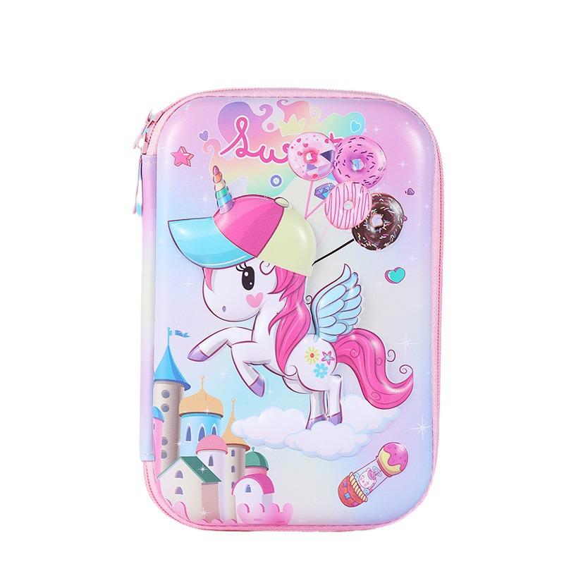 Cartoon Astronaut Large Capacity Pencil Case - Multi-purpose EVA Pencil Box for Kids