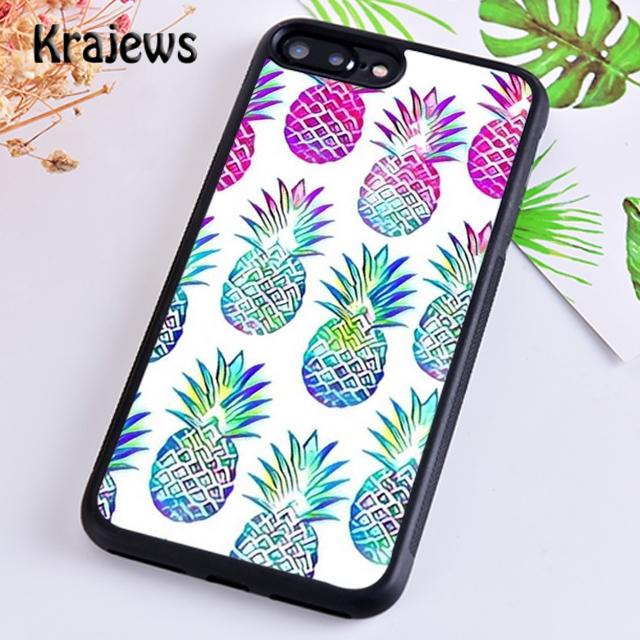 Krajews Kawaii Pineapple Art Soft Phone Case Cover For iPhone 17 Air 16 15 14 Plus 11 12 13 Pro Max Plus Coque Fundas