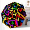 1pc Colorful Hearts Pattern Automatic Opening/Closing Folding Umbrella with 64 Ribs, Plastic Handle, Windproof Portable Sunshade Umbrella Y250726104