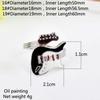Fashion Punk Style Lovers' Varnish Guitar Women Jewelry Black White Color Oiled Zinc Zinc Alloy Ring