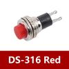 5/20/100PCS 10mm DS316 OFF-(ON) Momentary 0.5A 250VAC Panel Mount Push Button Switches DS-316 Black/Green/Yellow/Blue/White/Red