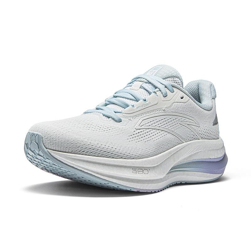 Anta Champion 5 Running Shoes Comfortable Stylish Shock Absorbing Durable Low Top Nitrogen Technology Women Sneaker White Blue 122635562-1