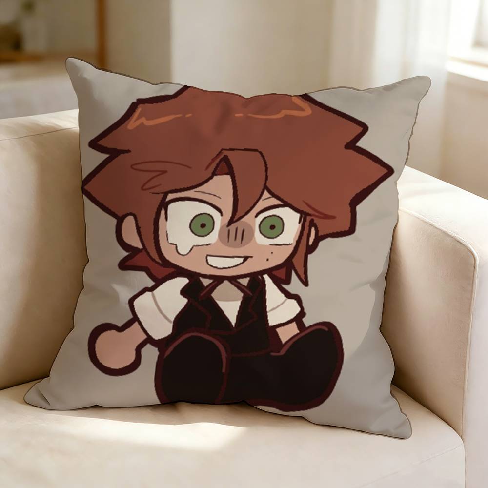 Horror Puzzle Game DDead PPlate Square DoubleSided printed Pillow Case Bedroom Bedside Pillow Sofa Cushion Cover
