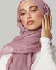 Cotton Crinkle Hijab Plain Soft Lightweight Headscarf Crinkle Cotton Women Muslim Scarf Best- Scarf Shawl