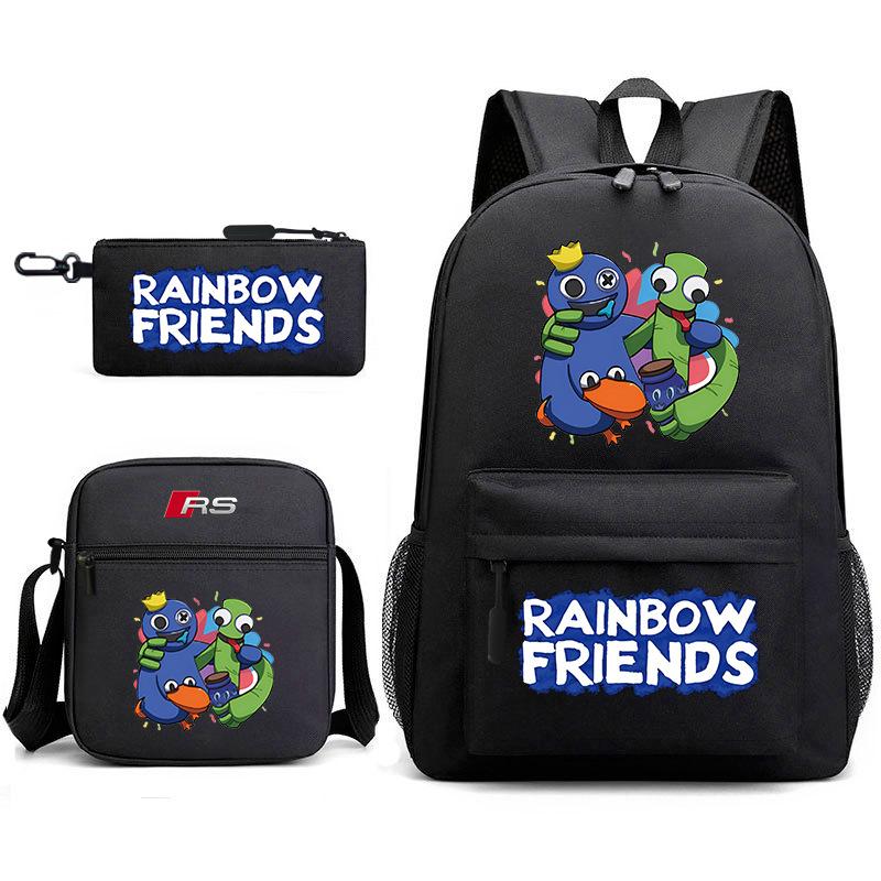 Rainbow Friends Gra Rainbow Friends Plecak Szkoła Podstawowa Torba Szkolna Gwiazda Zestaw Trzech Sztuk