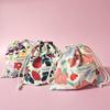 Flower Fabric String Pouch
