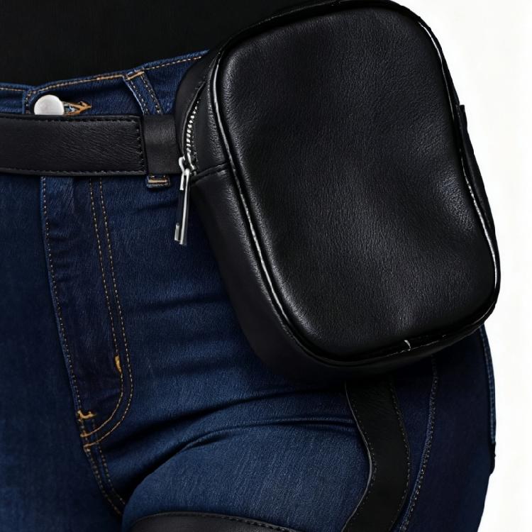Oberschenkel-Gurt-Tasche Drop-Leg-Tasche Bauchtasche für Damen Herren Bein-Geldbörsen Kunstleder Taille Hüfttasche