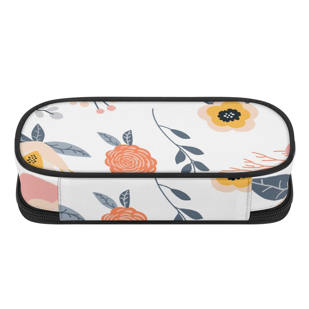 School Pencil Case 300D Polyester Practical Smooth Zipper with Main Compartment Mesh Pocket and Pen Slots for Everyday Study