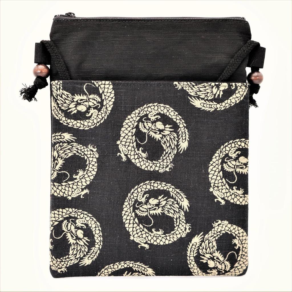 Maruzen Shoulder Maruryu Made in x 22 x cm Bag/Pochette, design, Japan, Black, Approx. 26.5 1.5