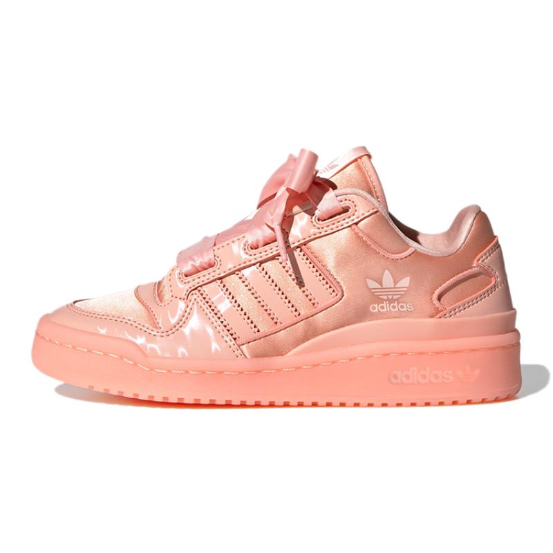 

Adidas Originals FORUM Satin Low J Low Top Skateboard Shoes Coral Pink Teenagers Sneakers FY8823 35.5