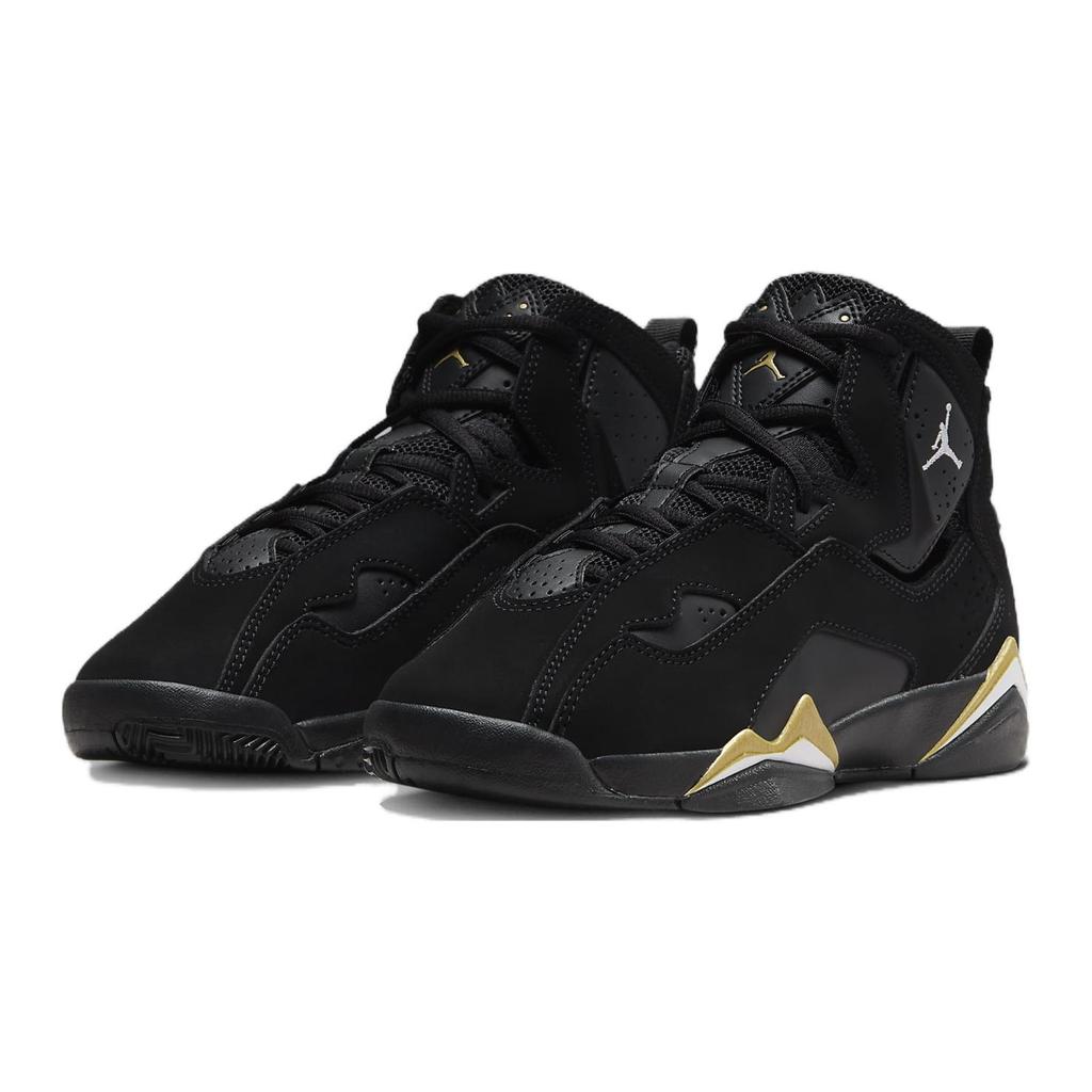 (GS) Air Jordan True Flight 'Black Metallic Gold' 2023 Kids' 343795-017