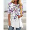Maglietta estiva con stampa 3D a farfalla floreale, streetwear, moda donna, casual, magliette Y2K, top, t-shirt, abbigliamento oversize femminile