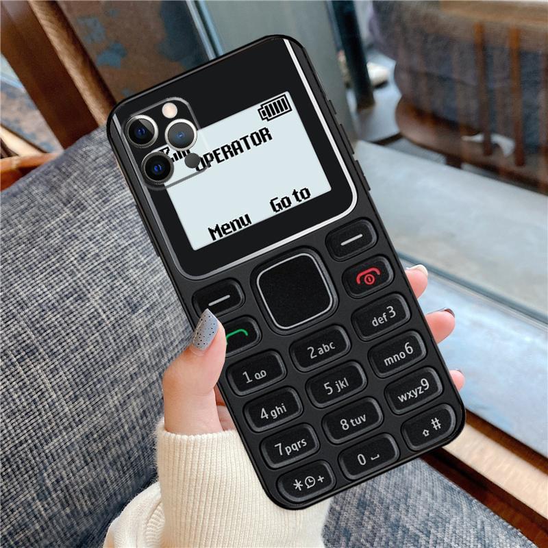 Retro Mobile Phone Phone Case For iPhone 16 15 14 13 11 12 Pro Max 12 13 mini XR 15 16 Plus 16e Cover Shell iPhone 16Pro MAX