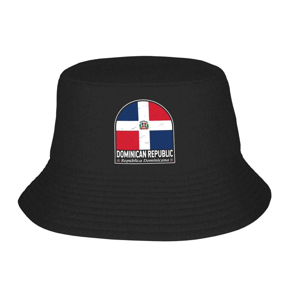 Dominican Republic Flag Hispanic Heritage Bucket Hat For Men Beach Floppy Hat Street Foldable For Camping Fishing Caps Bob Hat