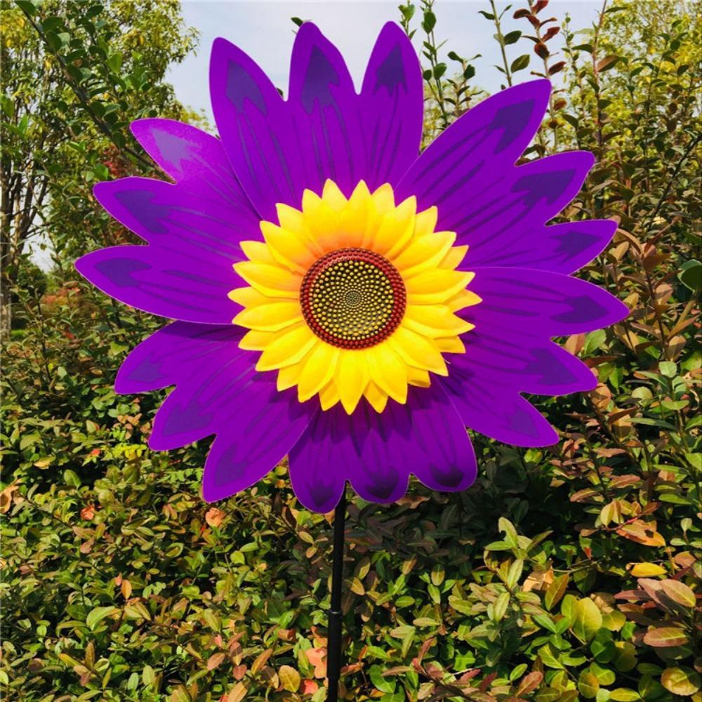 Multistyles Rotating Sunflower PVC Garden Yard Wind Spinner  Outdoor Party Picnic Decor