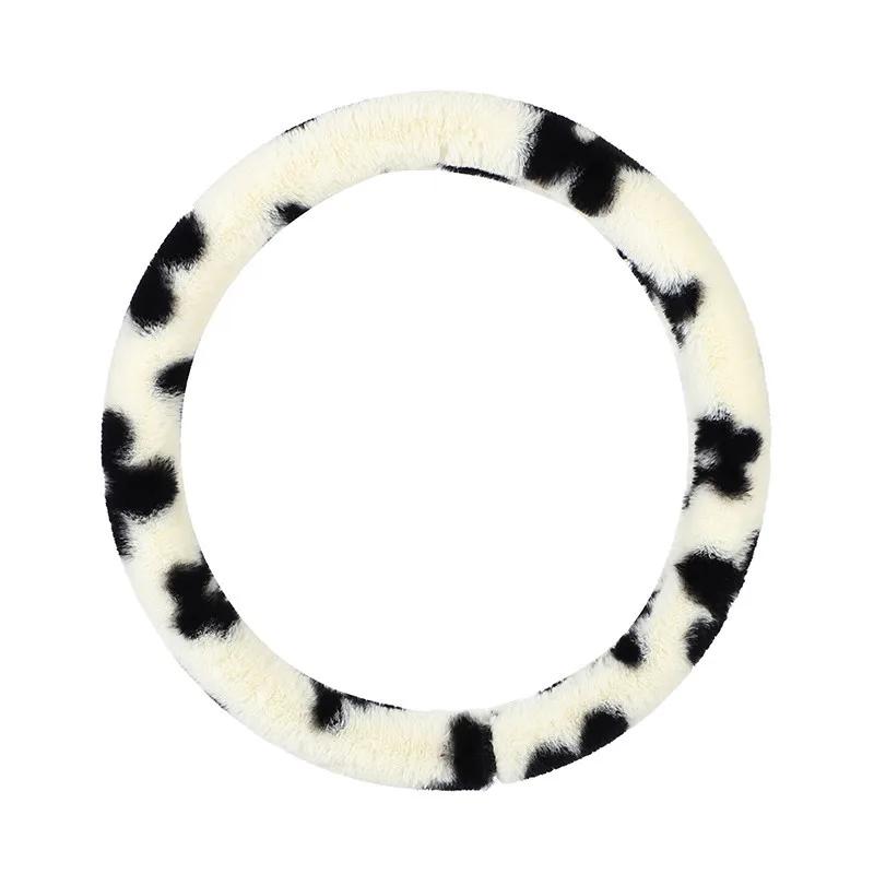 Winter Car Steering Wheel Cover Plush Warm Lint Fashion Cute Product Interior Accessories for Woman Girls Female Driver