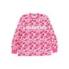 Bape Abc Camo Siateczkowa Luźna Koszulka z Długim Rękawem 1J30-111-002