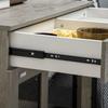 Dog Cage End Table with Two Doors, Drawer, for Medium Dogs - Grey