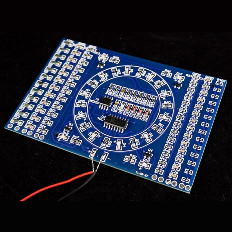 Lötlern-Set mit drehendem LED-Lichtkreis & Detailliertem Schaltplan 5V LED Drehende Leuchte für Anfänger