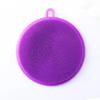 New Kitchen Portable Dish Washing Scrubber Silicone Bowl Cleaning Brush Cloth Scouring Pad Pot Kitchen Cleaning Dish Sponge Tool