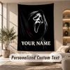 Tapestry Custom Name Text, Wall Hanging Tapestry Home Room DecorScream Ghostface
