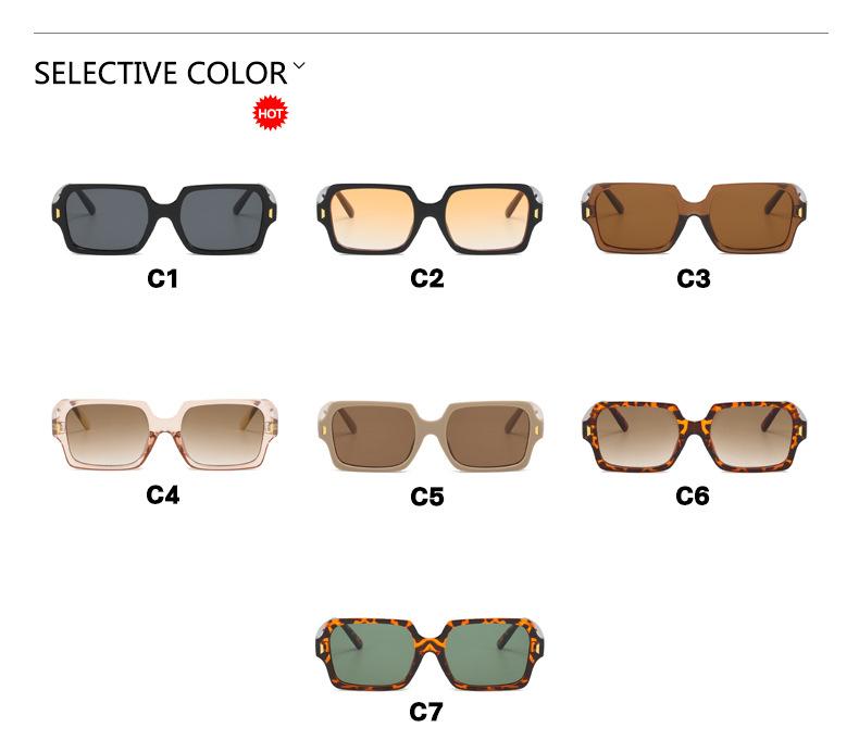 Square Vintage Sunglasses Men Women Brand Designer Irregular Sun Glasses Fashion Retro Outdoors Shades Rivet Oculos De Sol