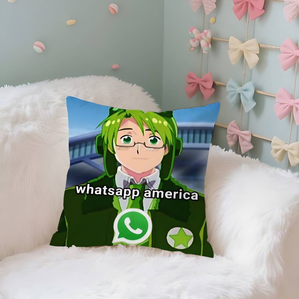 Anime Hhetalia World StarsS Case Plush Fabric Soft Pillowcase Double Sided Print Cushion Cover Household Gifts