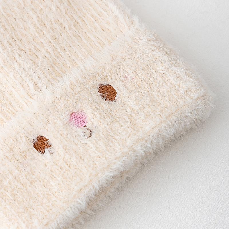 New Cute CAT EAR Beanie Faux Fur Winter Hats For Women Fashion Outdoor Dandy Knit Hat Warm Cap For Girl Gifts