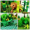 580 stuks Jungle Scène Bouwstenen Set, Tropisch Regenwoud DIY Kit met Basisplaat, Compatibele Stenen voor Kinderen