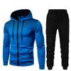 2023 Men New  Autumn Winter Sports Printed Hoodie Sets Male Luxury Solid Colors Zipper Casual Designer Sportswear Running Sports Suits Yasheng