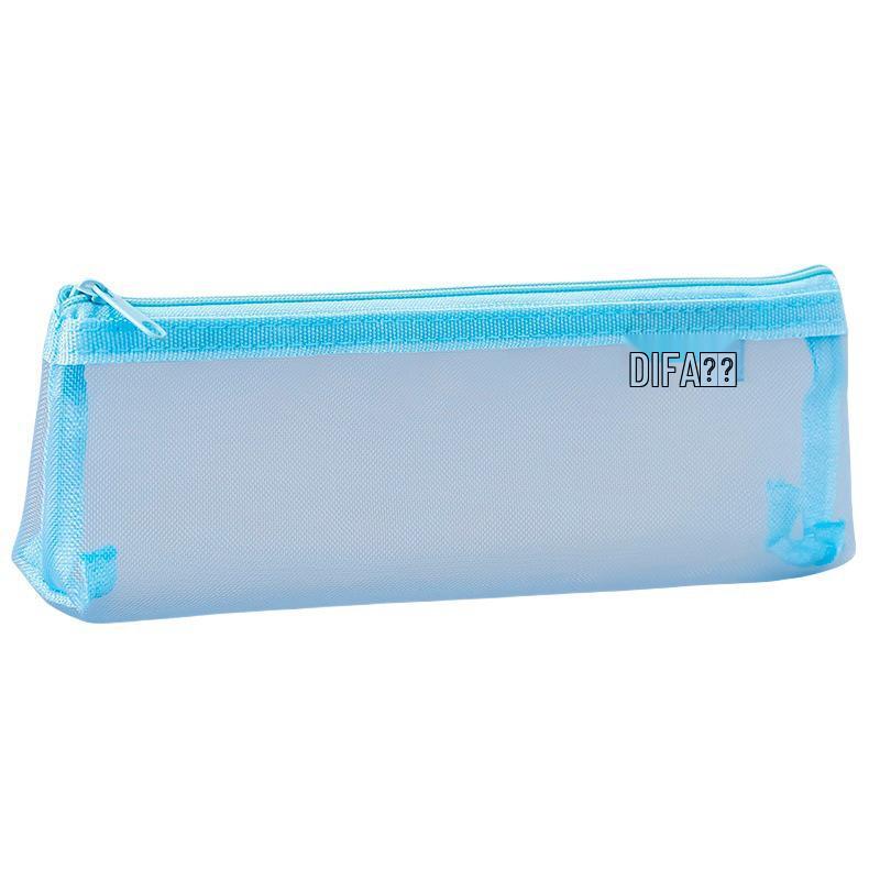 Clear Mesh Pencil Case: Large Capacity Student Exam Storage Bag
