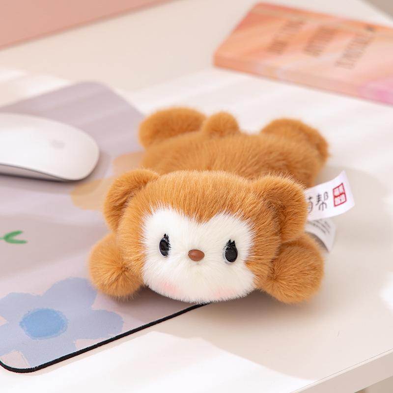 Słodka lalka zwierzątko na dłoń celebryty internetowej kapibara pluszowa zabawka lalka mała żółta kaczuszka lalka prezent urodzinowy