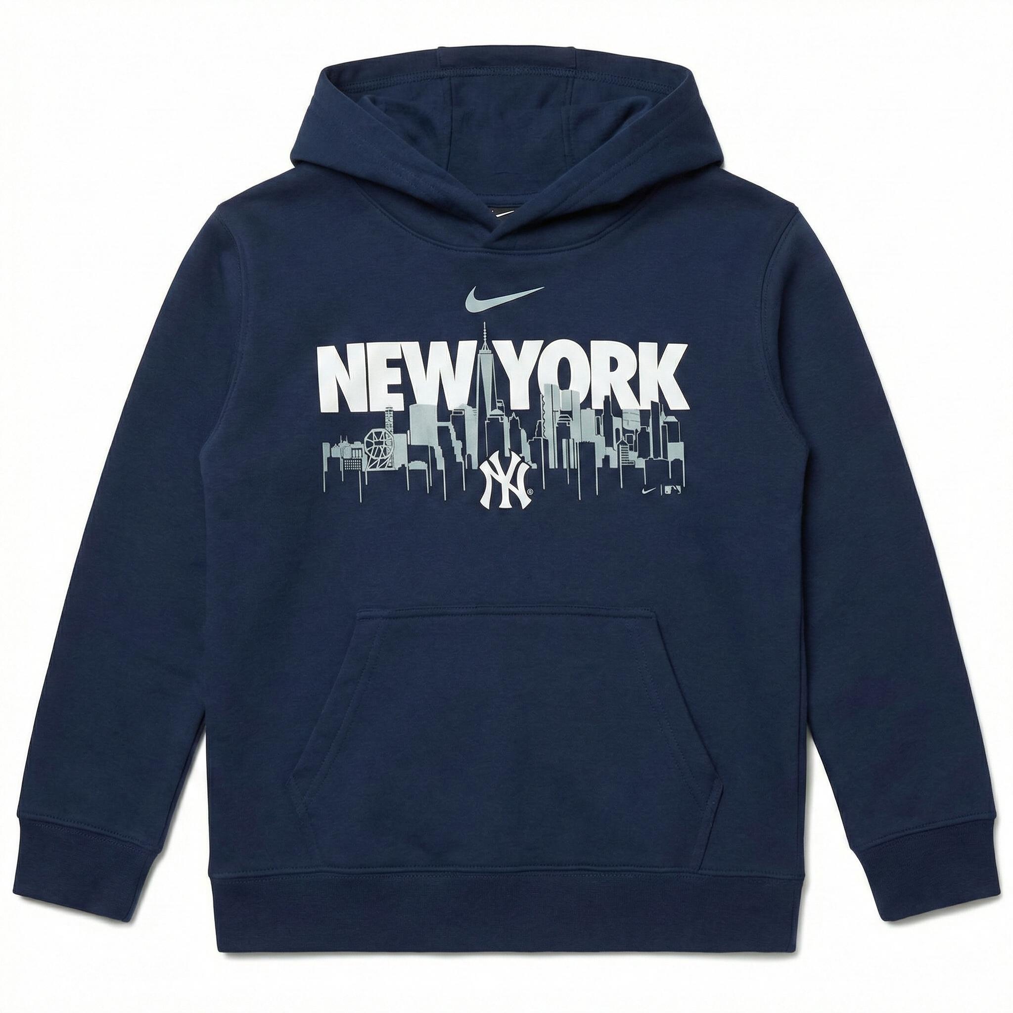 Nike X MLB Pre School Sweatshirts Hooded Thickened 3Z3B3SBF8-NYY L(6X/7)