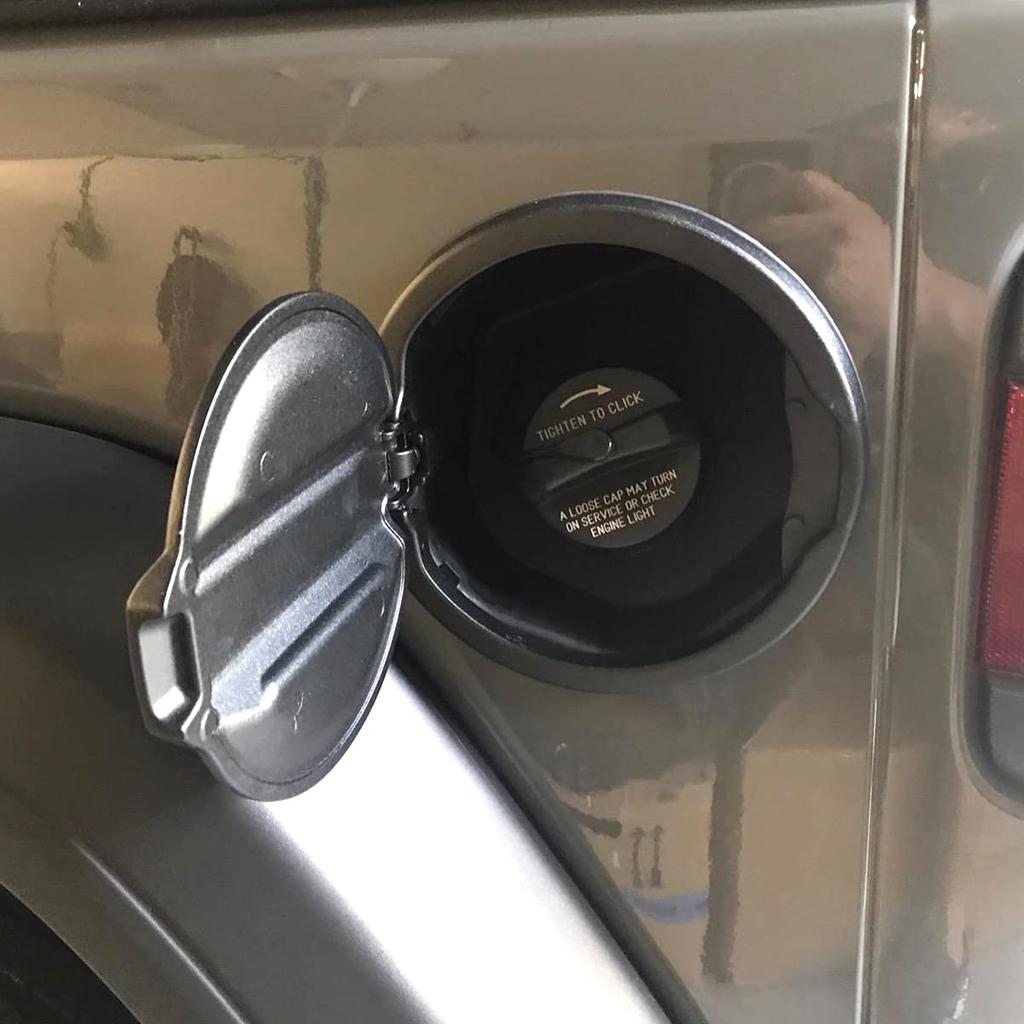 Aluminum Gas Cap Cover, Fuel Lid, Fuel Filler Door Cover for 2018-2021 Jeep Wrangler JL Unlimited (JL), Sahara, and Rubicon