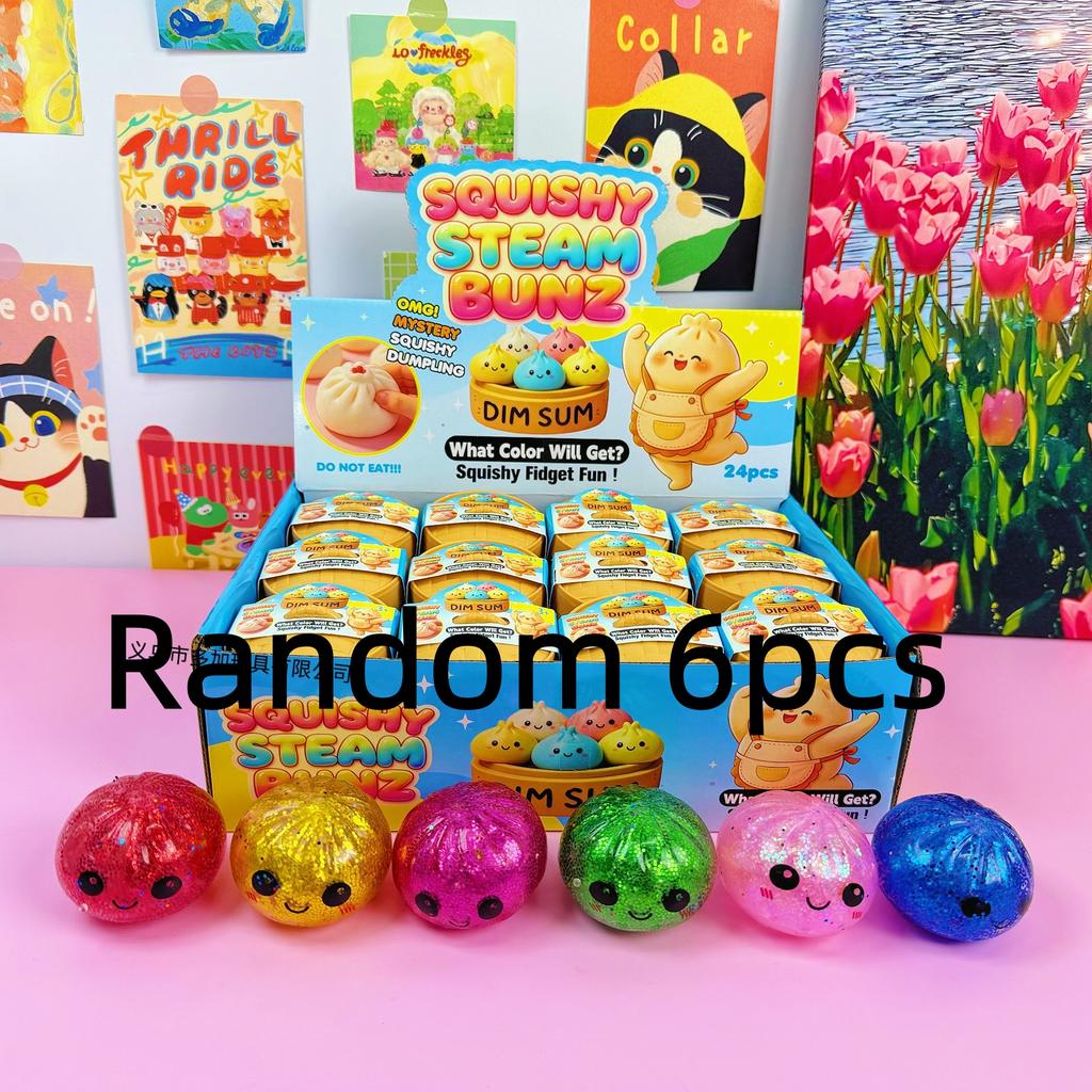 Mini Ravioli Squishy con Set Giocattoli da Spremere a Vapore Giocattolo Sensoriale Fidget per Adulti Giocattoli Antistress Colore Casuale