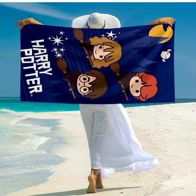 Ultra-Soft Beach Towel with Harry Potter Theme,Ideal for Pool - Camping, Diving - Perfect Travel Essential, Vibrant Beach Towel.